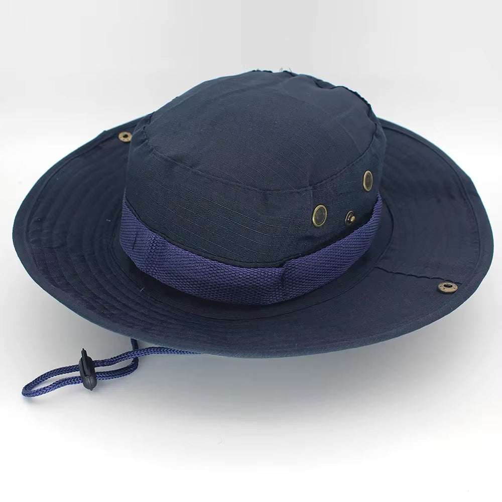 Camouflage Cap Boonie Hat Caps Camo Men Outdoor Sports Sun Bucket Cap Fishing Hiking Hunting Hats 60CM