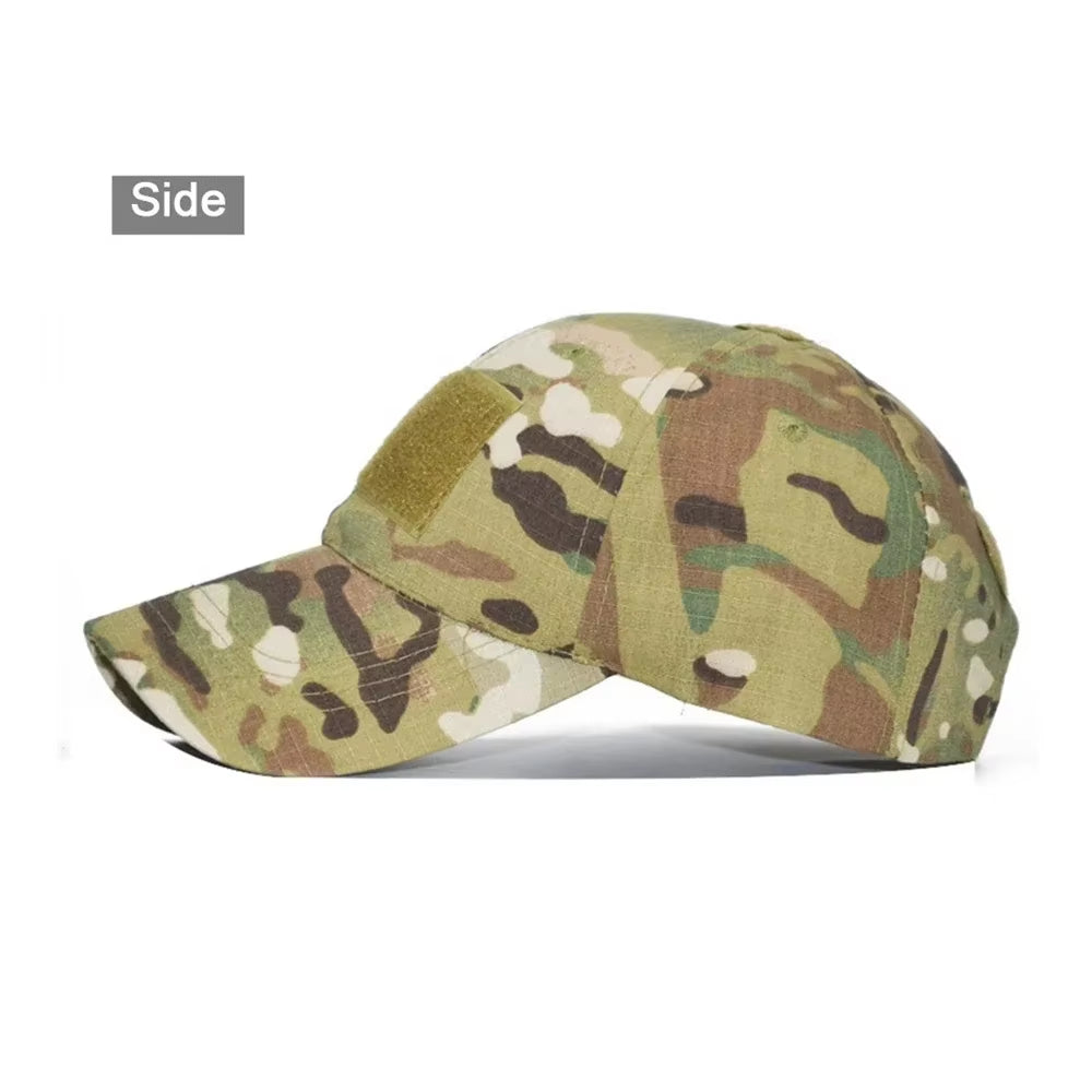 Men'S Tactical Camouflage Cap Outedoor Sports Sunhat Airsoft Fishing Hunting Hiking Cycling Baseball Cap Breathable Peaked Cap