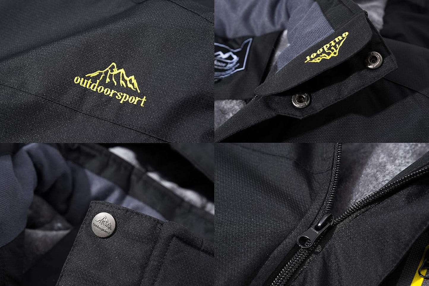 Men'S Winter Thicken Fleece Coat Windproof Hiking Snow Skiing Jackets Parka