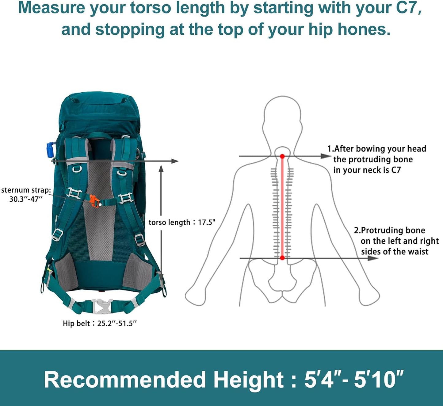 Internal Frame Hiking Backpack 50/60/65/70/80L, Mountain Climbing Camping Backpack Daypack Waterproof Rain Cover