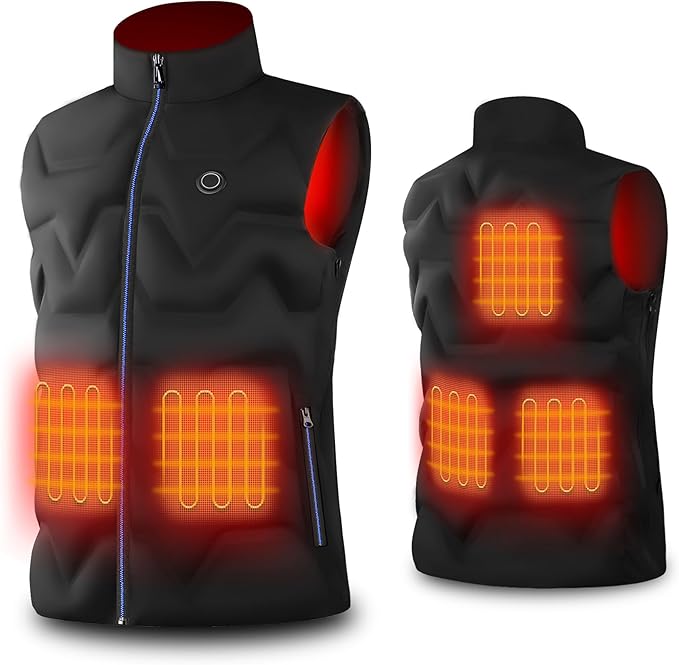 Women's Heated Down Vest – 5-Zone Electric Heating, Waterproof, and Ultralight Winter Warmth