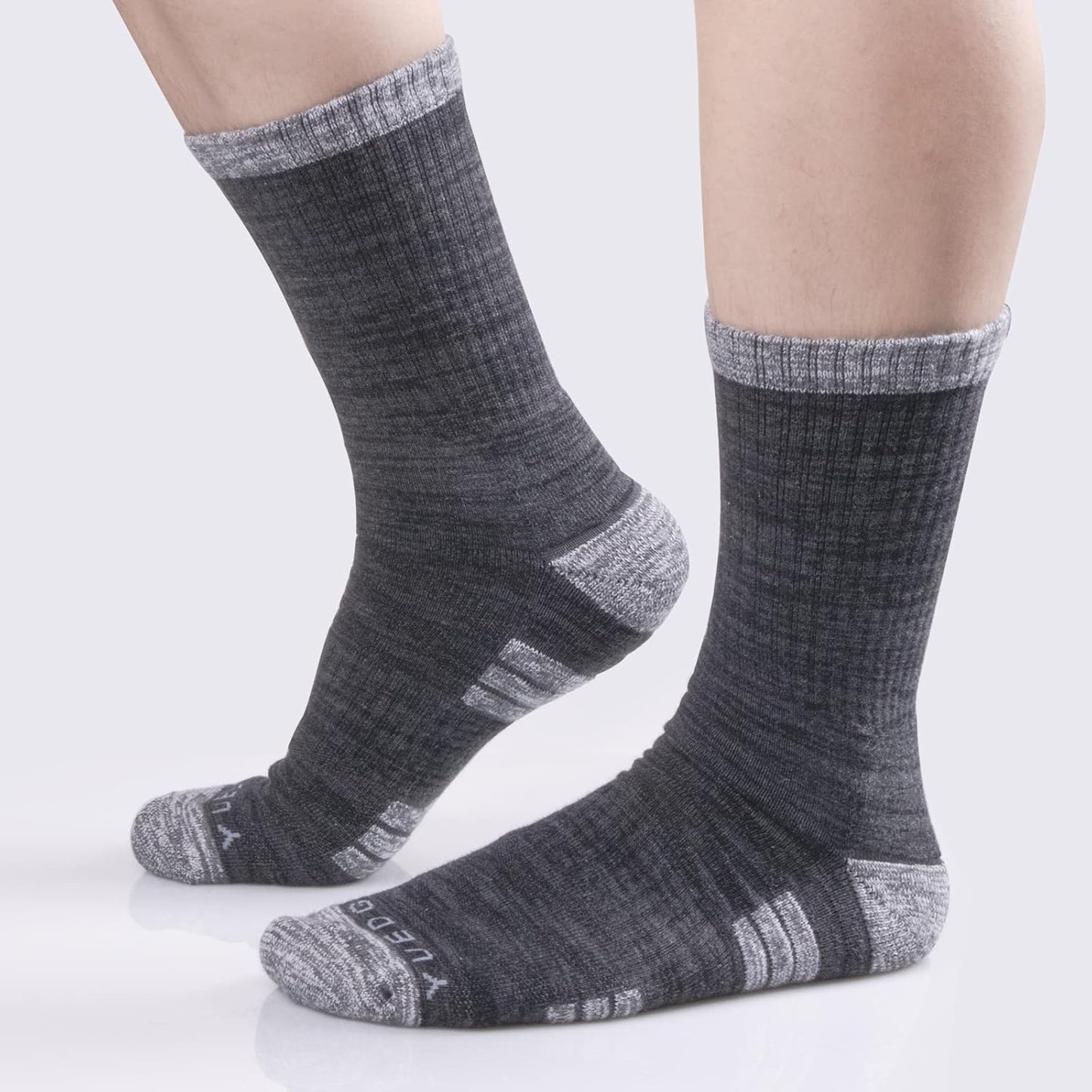 Mens Socks Sweat Wicking anti Smell Cushioned Cotton Hiking Casual Everyday Work Casual Athletic Crew Socks for Men