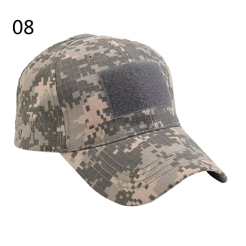 Men'S Tactical Camouflage Cap Outedoor Sports Sunhat Airsoft Fishing Hunting Hiking Cycling Baseball Cap Breathable Peaked Cap