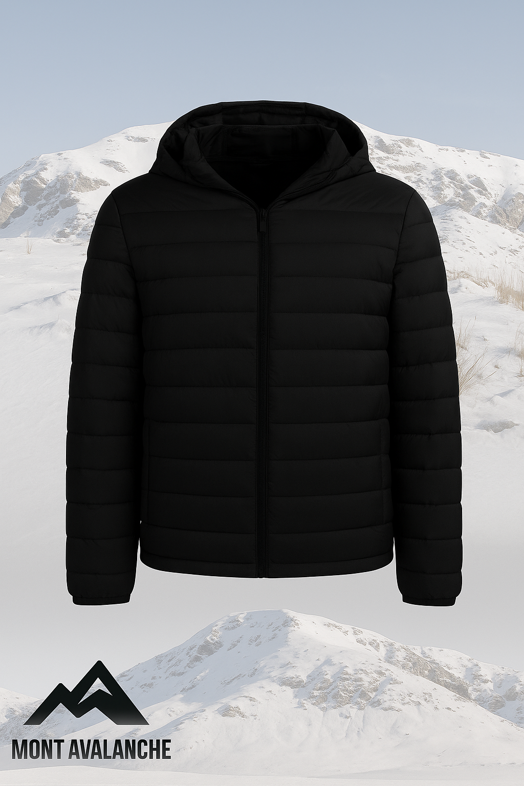 Men's Packable Ultra-Light Down Jacket with Removable Hood (Black, S)