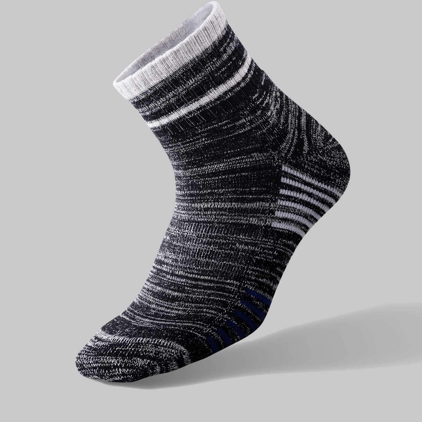 Men'S Walking Hiking Socks, Wicking Cushion Quarter Crew Socks for Mens Outdoor Sports, 3/4/5 Pair, 6-15 Size
