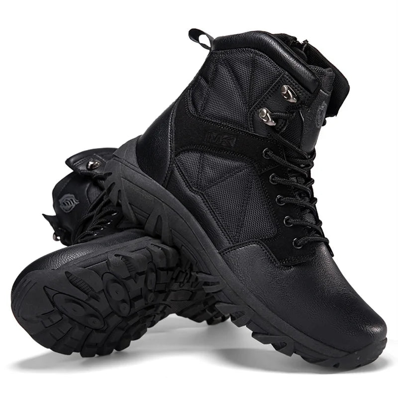 Mens Waterproof Ankle-High Hiking Boots Lightweight Outdoor Work Boots for Trekking Trails