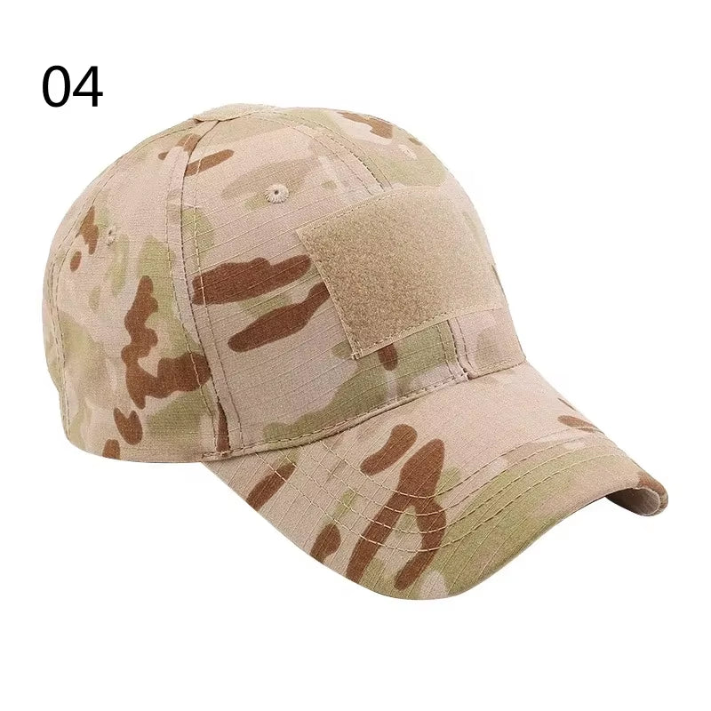 Men'S Tactical Camouflage Cap Outedoor Sports Sunhat Airsoft Fishing Hunting Hiking Cycling Baseball Cap Breathable Peaked Cap