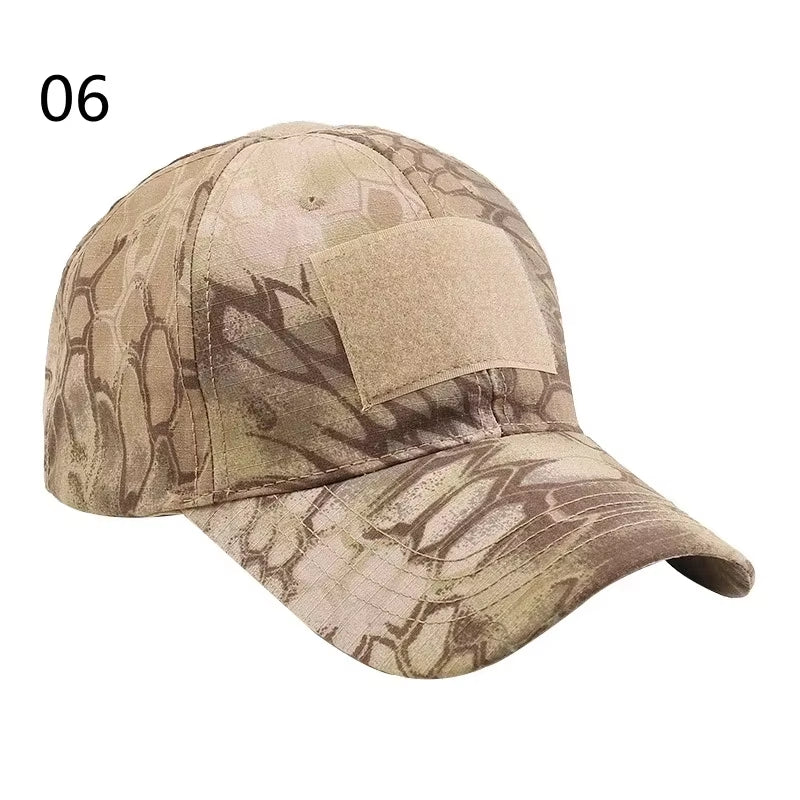 Men'S Tactical Camouflage Cap Outedoor Sports Sunhat Airsoft Fishing Hunting Hiking Cycling Baseball Cap Breathable Peaked Cap