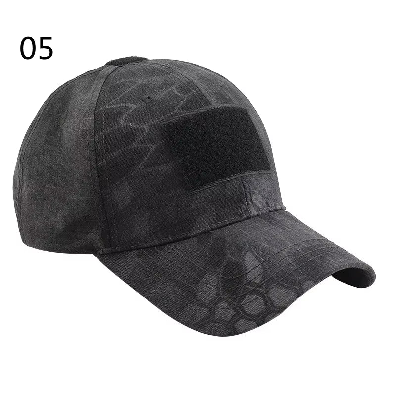 Men'S Tactical Camouflage Cap Outedoor Sports Sunhat Airsoft Fishing Hunting Hiking Cycling Baseball Cap Breathable Peaked Cap