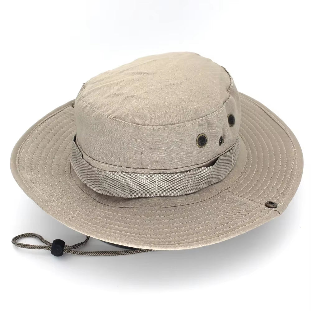 Camouflage Cap Boonie Hat Caps Camo Men Outdoor Sports Sun Bucket Cap Fishing Hiking Hunting Hats 60CM