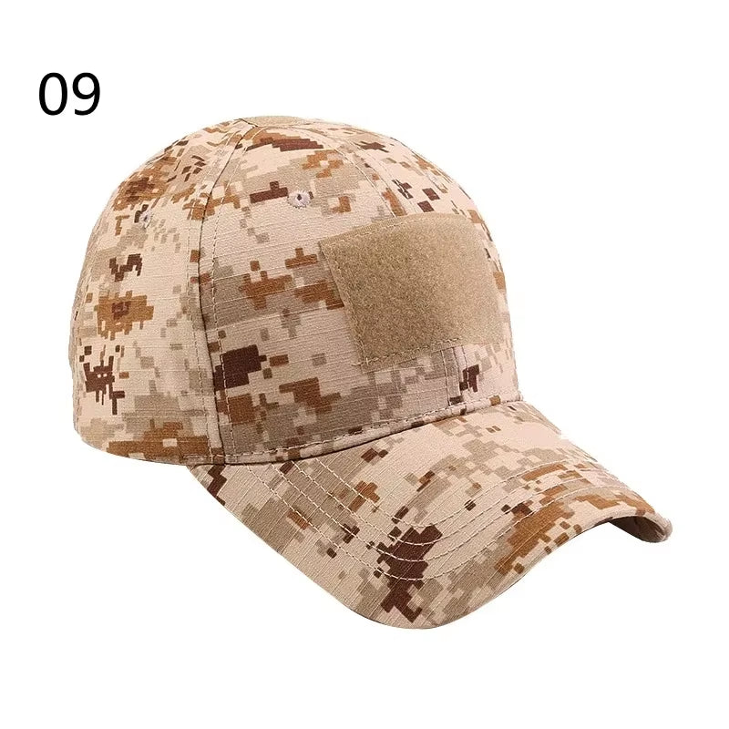 Men'S Tactical Camouflage Cap Outedoor Sports Sunhat Airsoft Fishing Hunting Hiking Cycling Baseball Cap Breathable Peaked Cap