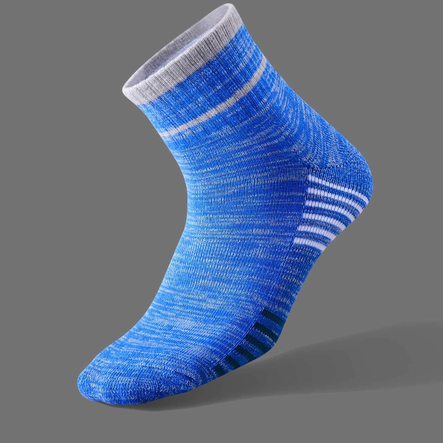 Men'S Walking Hiking Socks, Wicking Cushion Quarter Crew Socks for Mens Outdoor Sports, 3/4/5 Pair, 6-15 Size