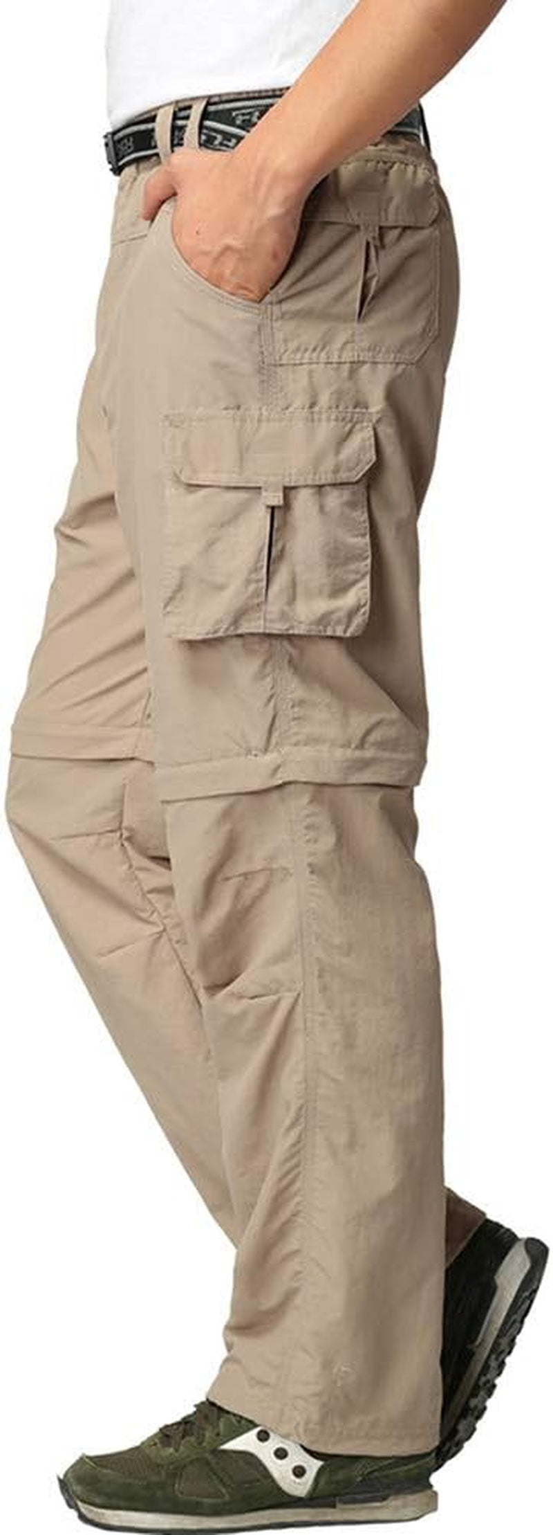 Men’S Hiking Pants Zip off Cargo Pants Lightweight Quick Dry Convertible Outdoor Shorts