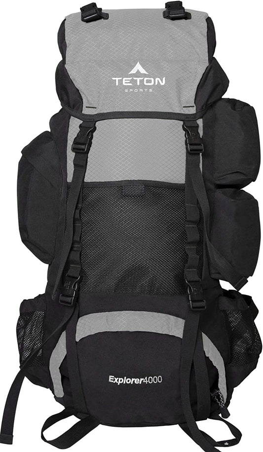 TETON 65L Explorer Internal Frame Backpack for Hiking, Camping, Backpacking, Rain Cover Included