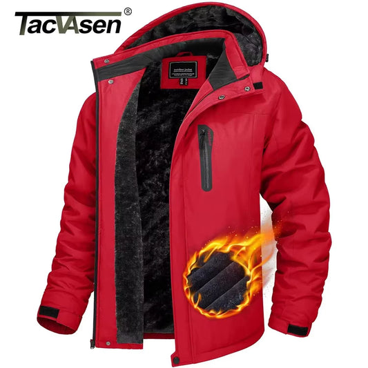 Winter Thicken Fleece Jacket Mens Waterproof Hiking Skiing Jackets Outdoor Mountain Trekking Windbreaker Parka Male