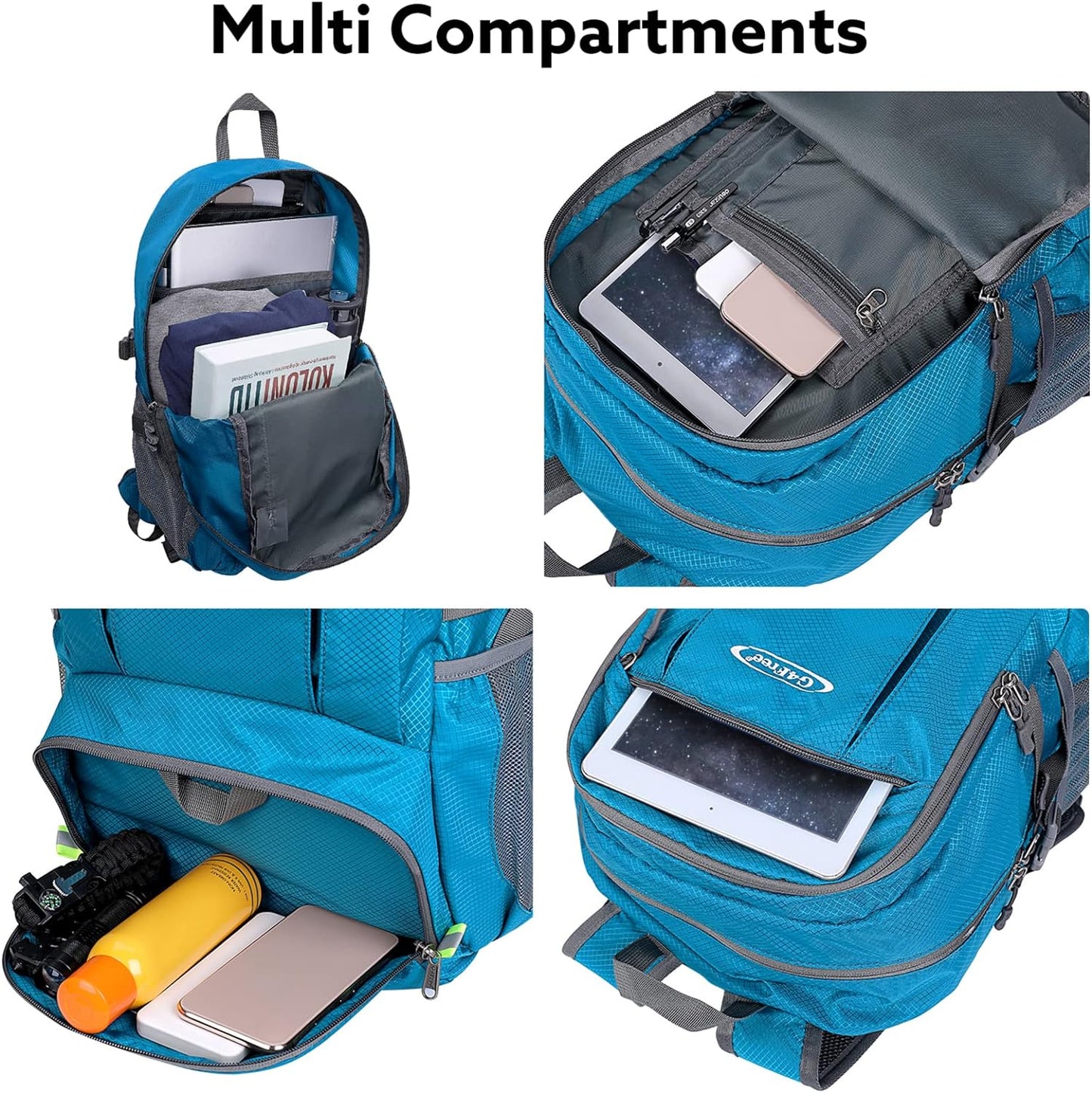 40L Lightweight Packable Hiking Backpack, Waterproof Travel Daypack