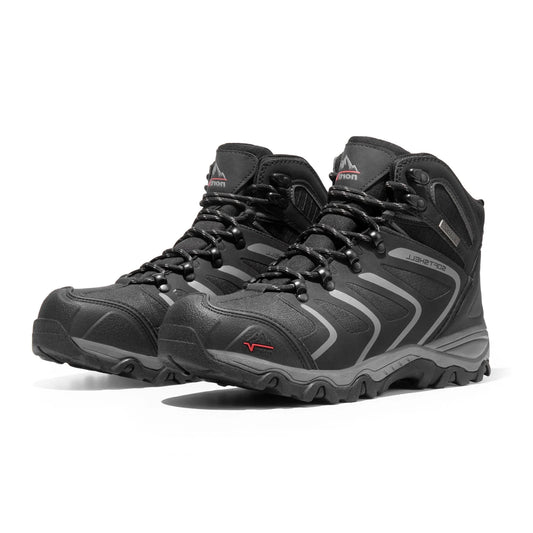 Mens Waterproof Ankle-High Hiking Boots - Lightweight Outdoor Shoes for Trekking Trails