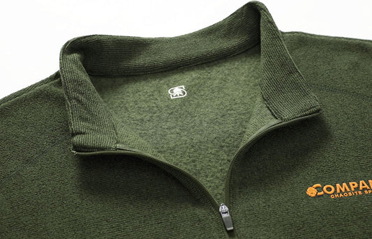Men'S Long Sleeve Quarter-Zip Fleece Sweatshirt Pullover