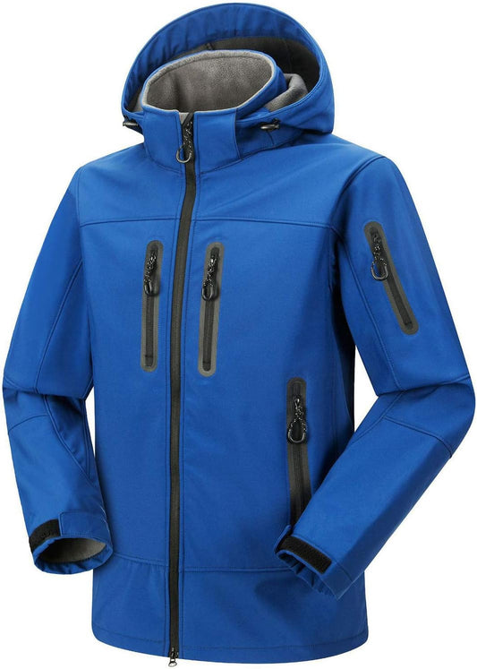 Womens Fleece Lined Rain Jacket Mountain Ski Snow Coat Ladies plus Size Outdoor Waterproof Warm Winter Raincoat