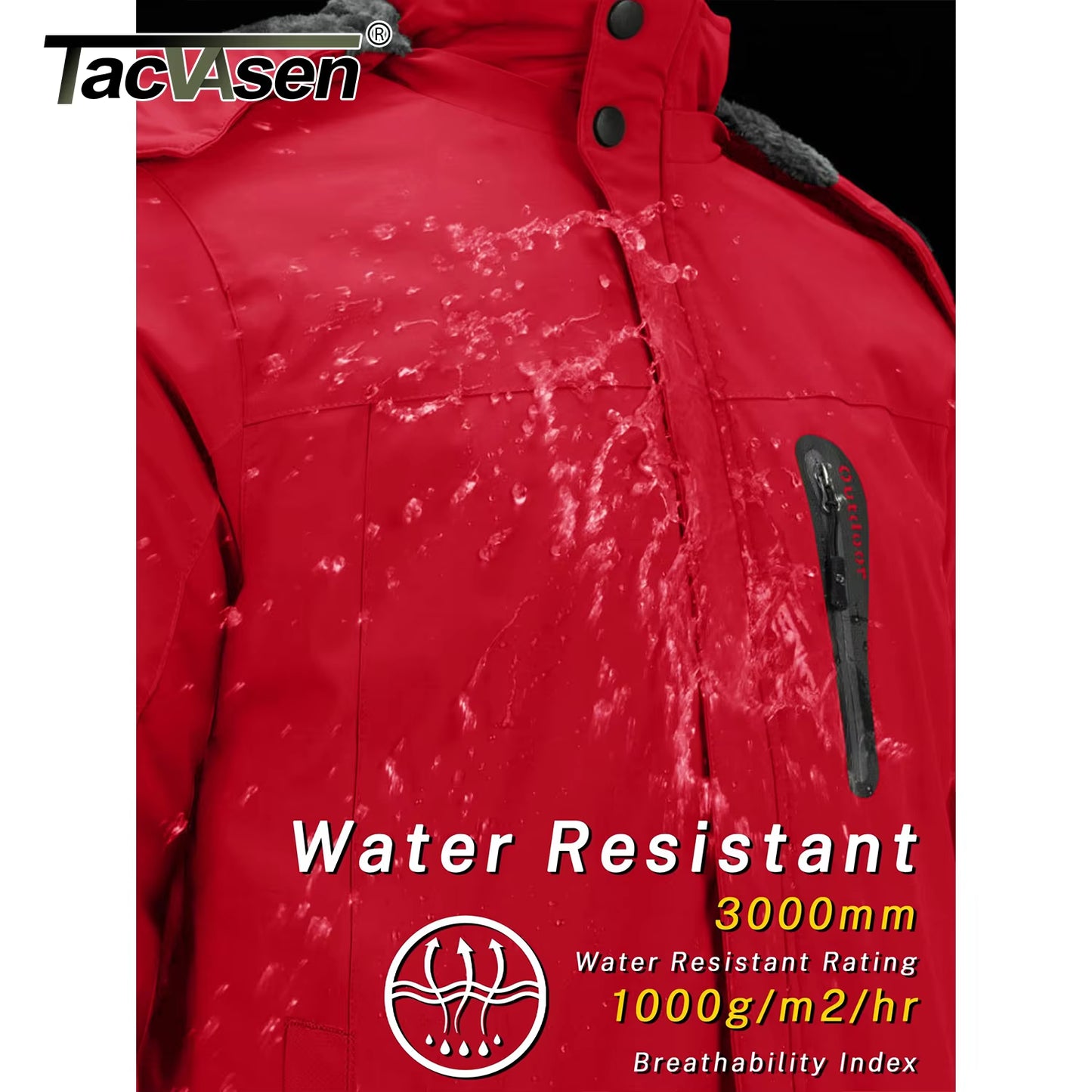 Winter Thicken Fleece Jacket Mens Waterproof Hiking Skiing Jackets Outdoor Mountain Trekking Windbreaker Parka Male