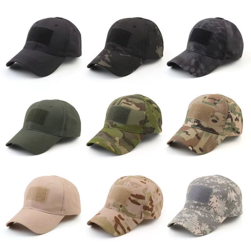 Men'S Tactical Camouflage Cap Outedoor Sports Sunhat Airsoft Fishing Hunting Hiking Cycling Baseball Cap Breathable Peaked Cap