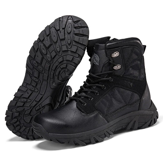 Mens Waterproof Ankle-High Hiking Boots Lightweight Outdoor Work Boots for Trekking Trails