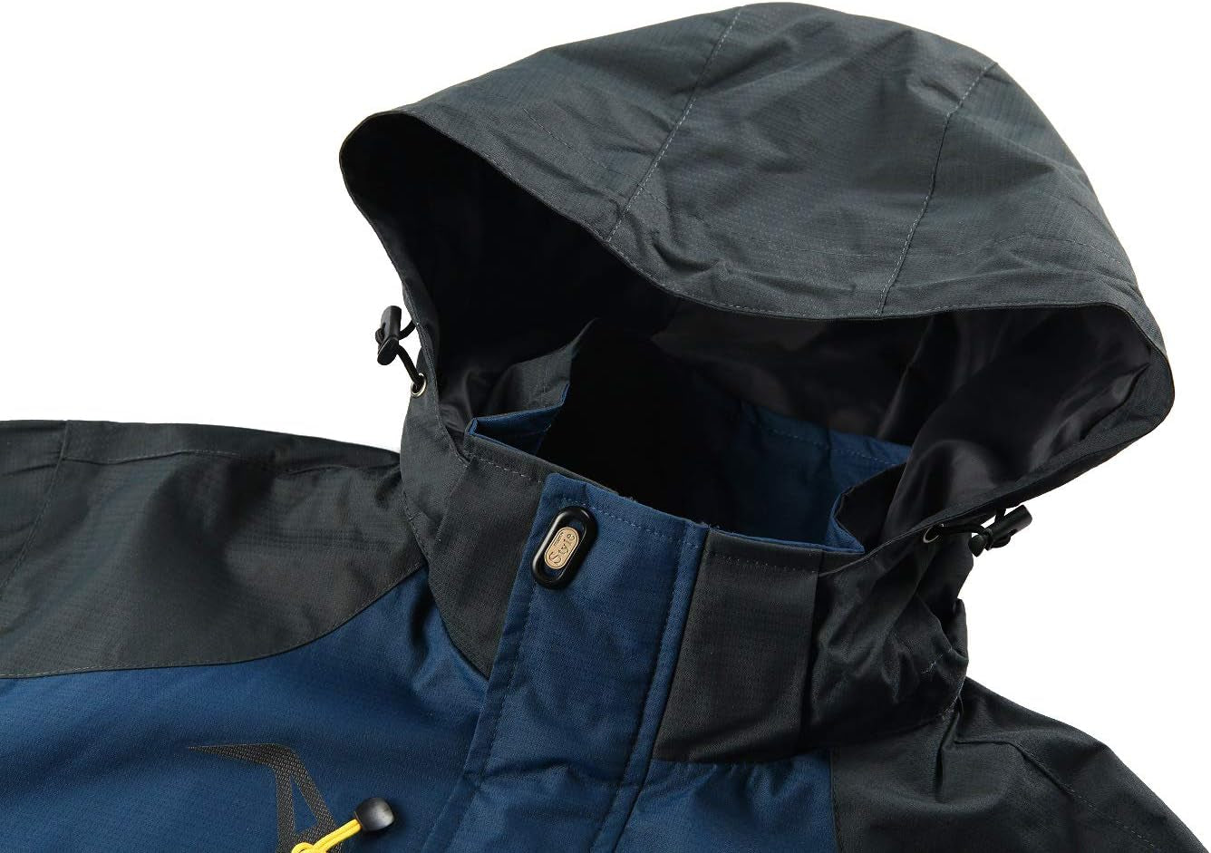 Men'S Windproof Jacket Water-Resistant Lightweight Running Jacket Hooded Raincoat Windbreaker