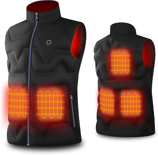 Women's Heated Down Vest – 5-Zone Electric Heating, Waterproof, and Ultralight Winter Warmth