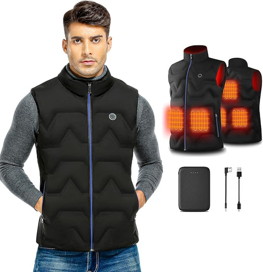 Women's Heated Down Vest – 5-Zone Electric Heating, Waterproof, and Ultralight Winter Warmth