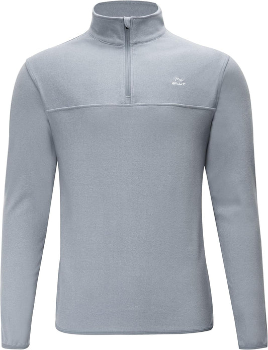 Men'S Fleece Pullover Winter Shirts Long Sleeve Quarter Zip Cold Weather Golf Hiking Casual Warm Shirts