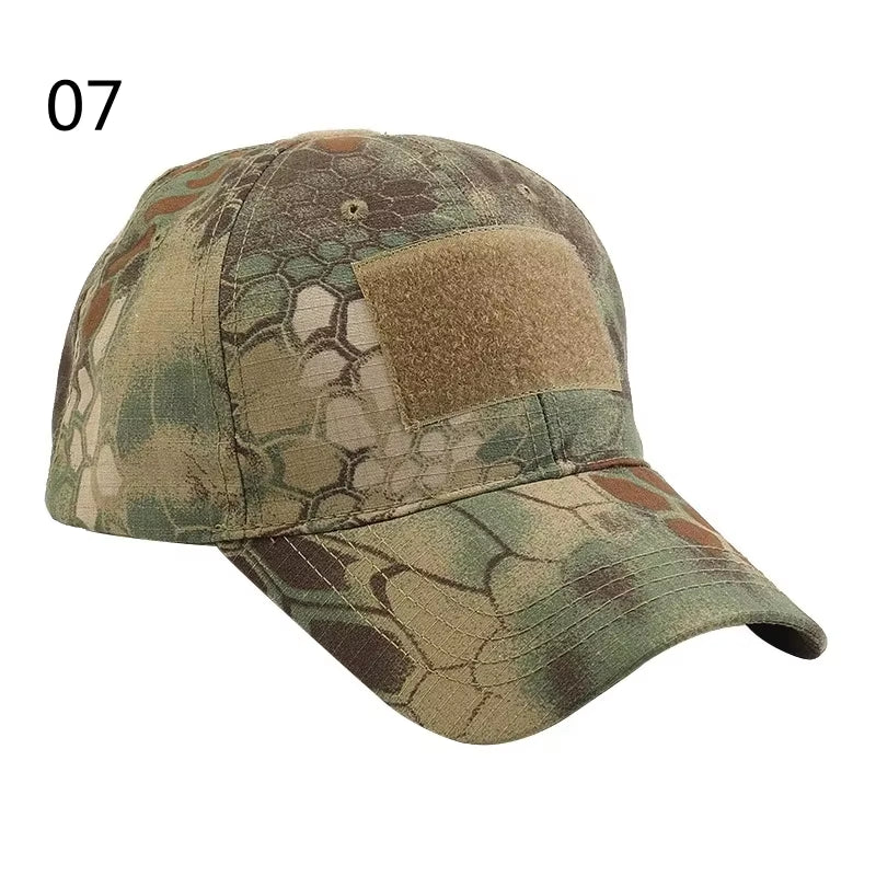 Men'S Tactical Camouflage Cap Outedoor Sports Sunhat Airsoft Fishing Hunting Hiking Cycling Baseball Cap Breathable Peaked Cap
