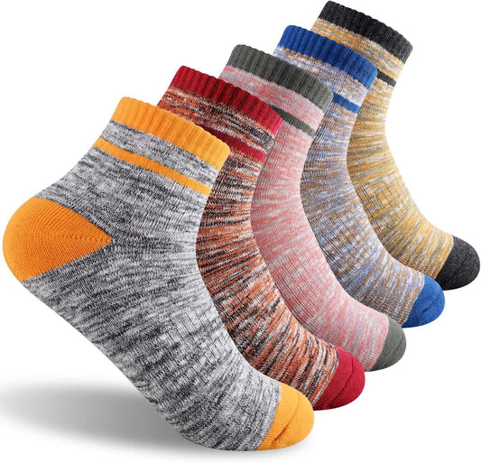 Hiking Walking Socks for Women, Multi-Pack Outdoor Recreation Socks Moisture Wicking Crew Socks