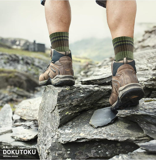 Men'S Hiking Crew Socks Cushioned Moisture Wicking Athletic Boot Socks Outdoor,Trekking
