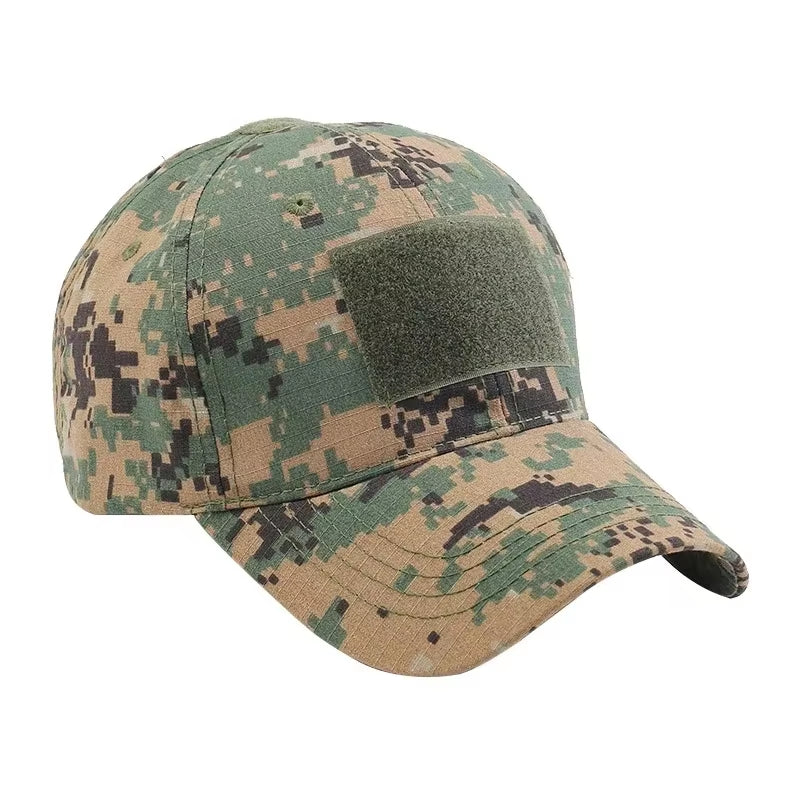 Men'S Tactical Camouflage Cap Outedoor Sports Sunhat Airsoft Fishing Hunting Hiking Cycling Baseball Cap Breathable Peaked Cap