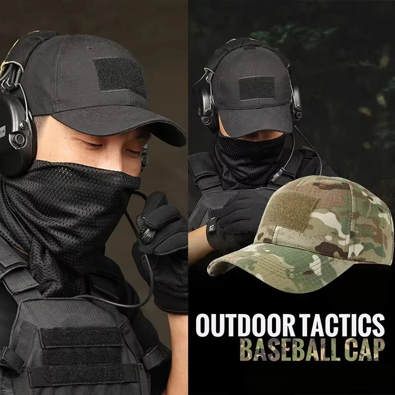 Men'S Tactical Camouflage Cap Outedoor Sports Sunhat Airsoft Fishing Hunting Hiking Cycling Baseball Cap Breathable Peaked Cap