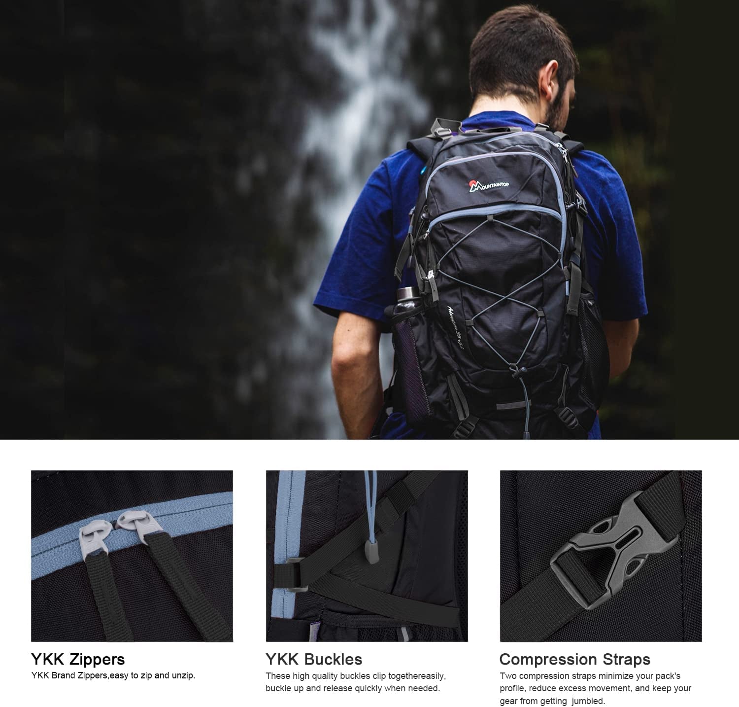 40L Hiking Backpack,Lightweight Travel Backpack for Men Women Outdoor Backpacking, Camping