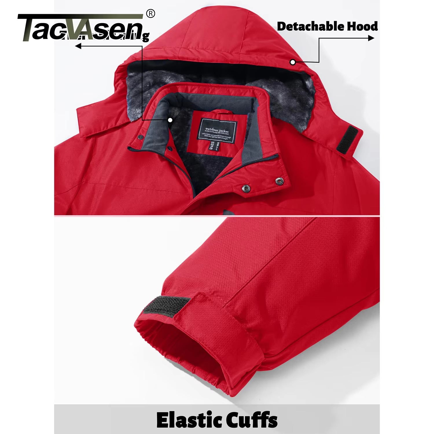 Winter Thicken Fleece Jacket Mens Waterproof Hiking Skiing Jackets Outdoor Mountain Trekking Windbreaker Parka Male