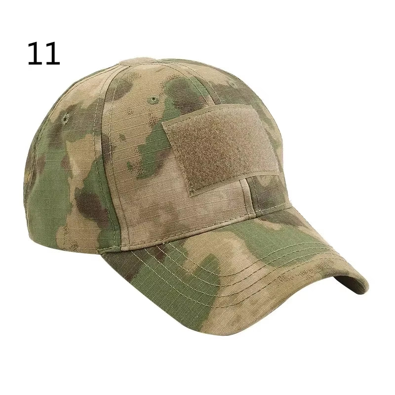 Men'S Tactical Camouflage Cap Outedoor Sports Sunhat Airsoft Fishing Hunting Hiking Cycling Baseball Cap Breathable Peaked Cap